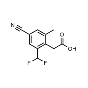 2-(4-Cyano-2-(difluoromethyl)-6-methylphenyl)acetic acid|CS-1207161