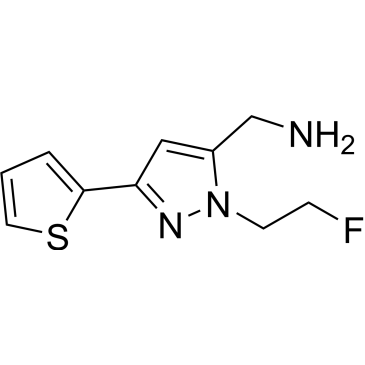 (1-(2-Fluoroethyl)-3-(thiophen-2-yl)-1H-pyrazol-5-yl)methanamine|CS-1207291