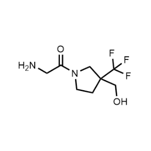 2-Amino-1-(3-(hydroxymethyl)-3-(trifluoromethyl)pyrrolidin-1-yl)ethan-1-one|CS-1207536