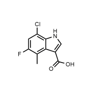 7-Chloro-5-fluoro-4-methyl-1H-indole-3-carboxylic acid|CS-1208094