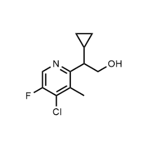 2-(4-Chloro-5-fluoro-3-methylpyridin-2-yl)-2-cyclopropylethan-1-ol|CS-1209025