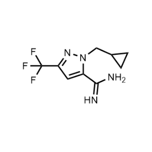 1-(Cyclopropylmethyl)-3-(trifluoromethyl)-1H-pyrazole-5-carboximidamide|CS-1210275
