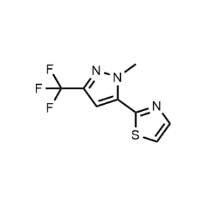 2-(1-Methyl-3-(trifluoromethyl)-1H-pyrazol-5-yl)thiazole|CS-1210759