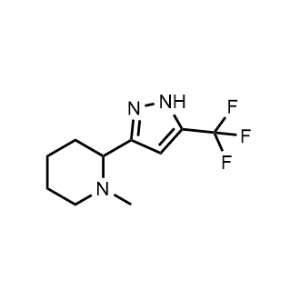 1-Methyl-2-(5-(trifluoromethyl)-1H-pyrazol-3-yl)piperidine|CS-1210813
