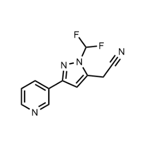 2-(1-(Difluoromethyl)-3-(pyridin-3-yl)-1H-pyrazol-5-yl)acetonitrile|CS-1211133