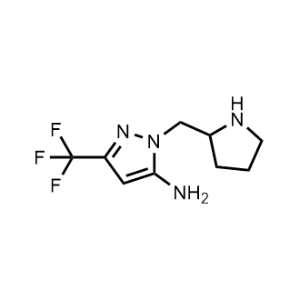 1-(Pyrrolidin-2-ylmethyl)-3-(trifluoromethyl)-1H-pyrazol-5-amine|CS-1211137