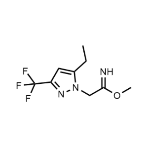 Methyl 2-(5-ethyl-3-(trifluoromethyl)-1H-pyrazol-1-yl)acetimidate|CS-1211433