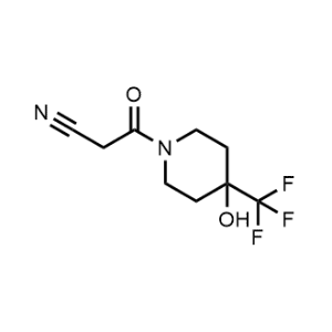 3-(4-Hydroxy-4-(trifluoromethyl)piperidin-1-yl)-3-oxopropanenitrile|CS-1211793