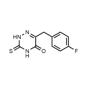 6-(4-Fluorobenzyl)-3-thioxo-3,4-dihydro-1,2,4-triazin-5(2H)-one|CS-1212323