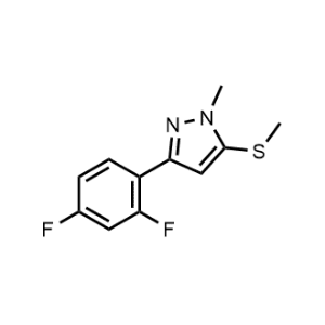 3-(2,4-Difluorophenyl)-1-methyl-5-(methylthio)-1H-pyrazole|CS-1213604