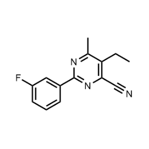 5-Ethyl-2-(3-fluorophenyl)-6-methylpyrimidine-4-carbonitrile|CS-1214123