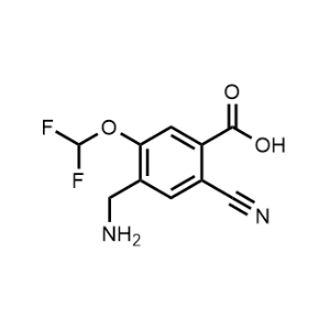 4-(Aminomethyl)-2-cyano-5-(difluoromethoxy)benzoic acid|CS-1214466