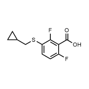3-((Cyclopropylmethyl)thio)-2,6-difluorobenzoic acid|CS-1215388