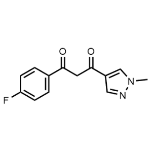 1-(4-Fluorophenyl)-3-(1-methyl-1H-pyrazol-4-yl)propane-1,3-dione|CS-1216152