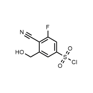 4-Cyano-3-fluoro-5-(hydroxymethyl)benzenesulfonyl chloride|CS-1217607