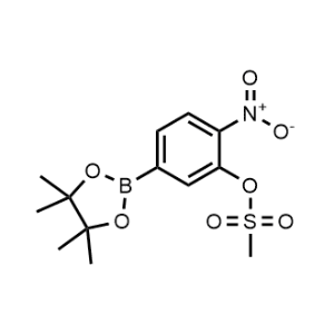 2-Nitro-5-(4,4,5,5-tetramethyl-1,3,2-dioxaborolan-2-yl)phenyl methanesulfonate|CS-1217854