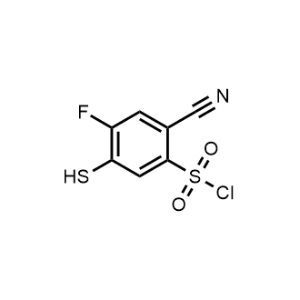 2-Cyano-4-fluoro-5-mercaptobenzenesulfonyl chloride|CS-1218444