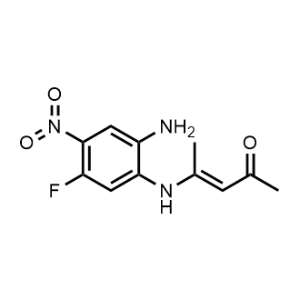 4-((2-Amino-5-fluoro-4-nitrophenyl)amino)pent-3-en-2-one|CS-1219144