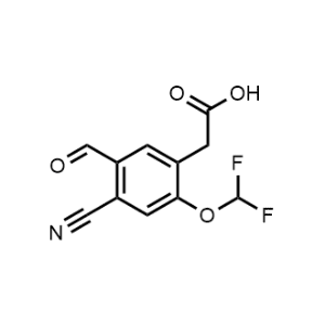 2-(4-Cyano-2-(difluoromethoxy)-5-formylphenyl)acetic acid|CS-1219888