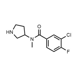 3-Chloro-4-fluoro-N-methyl-N-(pyrrolidin-3-yl)benzamide|CS-1220639