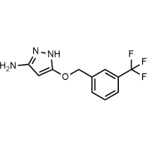 5-((3-(Trifluoromethyl)benzyl)oxy)-1H-pyrazol-3-amine|CS-1220926