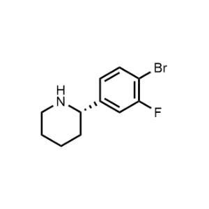 (S)-2-(4-Bromo-3-fluorophenyl)piperidine|CS-1221287