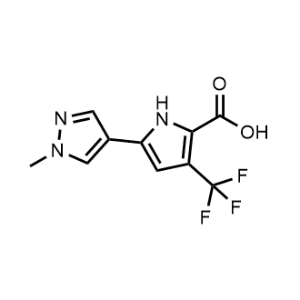 5-(1-Methyl-1H-pyrazol-4-yl)-3-(trifluoromethyl)-1H-pyrrole-2-carboxylic acid|CS-1221772
