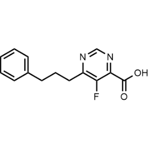 5-Fluoro-6-(3-phenylpropyl)pyrimidine-4-carboxylic acid|CS-1222243