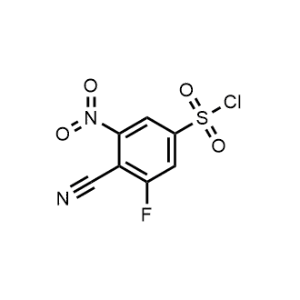 4-Cyano-3-fluoro-5-nitrobenzenesulfonyl chloride|CS-1223616