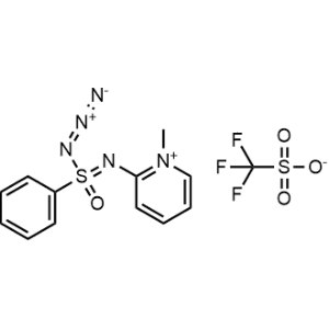 2-((Azido(oxo)(phenyl)-λ6-sulfanylidene)amino)-1-methylpyridin-1-ium trifluoromethanesulfonate|CS-1224576