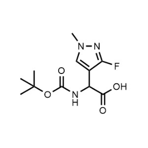 2-((tert-Butoxycarbonyl)amino)-2-(3-fluoro-1-methyl-1H-pyrazol-4-yl)acetic acid|CS-1228748