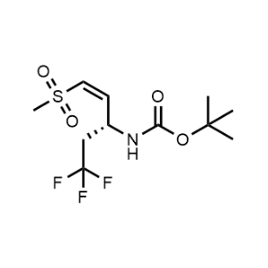 tert-Butyl (R,Z)-(5,5,5-trifluoro-1-(methylsulfonyl)pent-1-en-3-yl)carbamate|CS-1229281