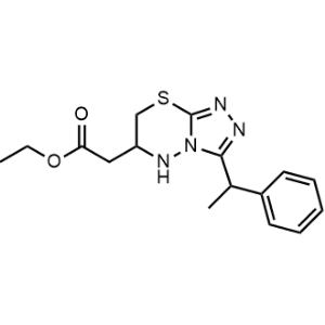 Ethyl 2-(3-(1-phenylethyl)-6,7-dihydro-5H-[1,2,4]triazolo[3,4-b][1,3,4]thiadiazin-6-yl)acetate|CS-1230756