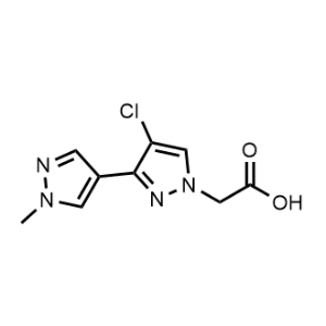 2-(4-Chloro-1'-methyl-1H,1'H-[3,4'-bipyrazol]-1-yl)acetic acid|CS-1230818