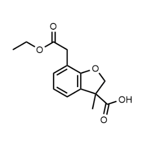 7-(2-Ethoxy-2-oxoethyl)-3-methyl-2,3-dihydrobenzofuran-3-carboxylic acid|CS-1230950
