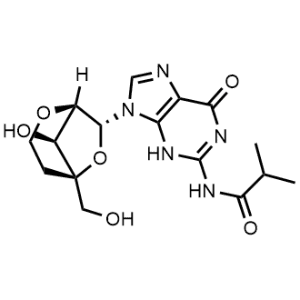N-(9-((1R,5R,7R,8S)-8-Hydroxy-5-(hydroxymethyl)-2,6-dioxabicyclo[3.2.1]octan-7-yl)-6-oxo-6,9-dihydro-3H-purin-2-yl)isobutyramide|CS-1233573