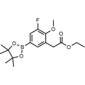 Ethyl 2-(3-fluoro-2-methoxy-5-(4,4,5,5-tetramethyl-1,3,2-dioxaborolan-2-yl)phenyl)acetate|CS-1234094