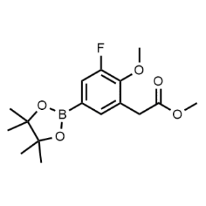 Methyl 2-(3-fluoro-2-methoxy-5-(4,4,5,5-tetramethyl-1,3,2-dioxaborolan-2-yl)phenyl)acetate|CS-1234257