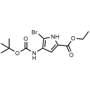 Ethyl 5-bromo-4-((tert-butoxycarbonyl)amino)-1H-pyrrole-2-carboxylate|CS-1234538