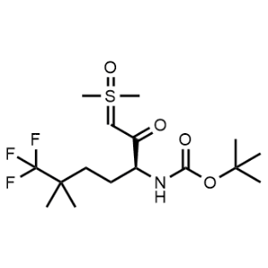 tert-Butyl (S)-(1-(dimethyl(oxo)-λ6-sulfanylidene)-7,7,7-trifluoro-6,6-dimethyl-2-oxoheptan-3-yl)carbamate|CS-1235078