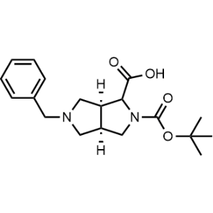 rel-(3aR,6aS)-5-Benzyl-2-(tert-butoxycarbonyl)octahydropyrrolo[3,4-c]pyrrole-1-carboxylic acid|CS-1235461