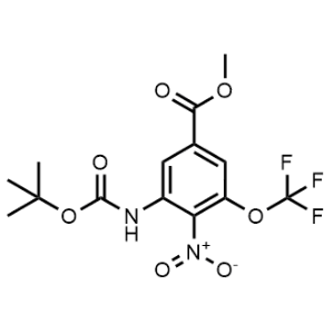 Methyl 3-((tert-butoxycarbonyl)amino)-4-nitro-5-(trifluoromethoxy)benzoate|CS-1236120