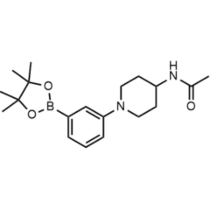 N-(1-(3-(4,4,5,5-Tetramethyl-1,3,2-dioxaborolan-2-yl)phenyl)piperidin-4-yl)acetamide|CS-1236538