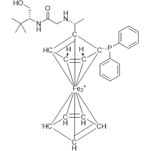 Ferrocene, 1-(diphenylphosphino)-2-[(1R)-1-[[2-[[(1R)-1-(hydroxymethyl)-2,2-dimethylpropyl]amino]-2-oxoethyl]amino]ethyl]-, (1R)-|CS-1236691
