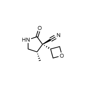 (3S,4S)-4-Methyl-3-(oxetan-3-yl)-2-oxopyrrolidine-3-carbonitrile|CS-1236739