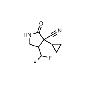 3-Cyclopropyl-4-(difluoromethyl)-2-oxopyrrolidine-3-carbonitrile|CS-1236745