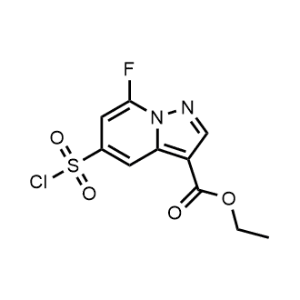 Ethyl 5-(chlorosulfonyl)-7-fluoropyrazolo[1,5-a]pyridine-3-carboxylate|CS-1237097