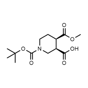 rel-(3R,4R)-1-(tert-Butoxycarbonyl)-4-(methoxycarbonyl)piperidine-3-carboxylic acid|CS-1237420
