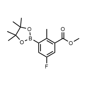Methyl 5-fluoro-2-methyl-3-(4,4,5,5-tetramethyl-1,3,2-dioxaborolan-2-yl)benzoate|CS-1239546