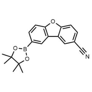 8-(4,4,5,5-Tetramethyl-1,3,2-dioxaborolan-2-yl)dibenzo[b,d]furan-2-carbonitrile|CS-1239685